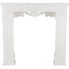 imageDeco 79 Wood Scroll Fireplace Mantle Freestanding with Floral Accents 45quot x 10quot x 43quot BlackWhite