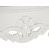 imageDeco 79 Wood Scroll Fireplace Mantle Freestanding with Floral Accents 45quot x 10quot x 43quot BlackWhite