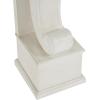 imageDeco 79 Wood Scroll Fireplace Mantle Freestanding with Floral Accents 45quot x 10quot x 43quot BlackWhite