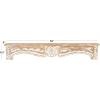 imageDeco 79 Wooden Floral Room Wall Shelf Floating Shelf with Brown Distressing Display Shelf 60quot x 8quot x 9quot WhiteLight Brown