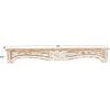 imageDeco 79 Wooden Floral Room Wall Shelf Floating Shelf with Brown Distressing Display Shelf 60quot x 8quot x 9quot WhiteLight Brown