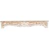 imageDeco 79 Wooden Floral Room Wall Shelf Floating Shelf with Brown Distressing Display Shelf 60quot x 8quot x 9quot WhiteLight Brown