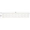 imageDeco 79 Wooden Floral Room Wall Shelf Floating Shelf with Brown Distressing Display Shelf 60quot x 8quot x 9quot WhiteWhite