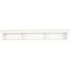 imageDeco 79 Wooden Floral Room Wall Shelf Floating Shelf with Brown Distressing Display Shelf 60quot x 8quot x 9quot WhiteWhite