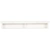 imageDeco 79 Wooden Floral Room Wall Shelf Floating Shelf with Brown Distressing Display Shelf 60quot x 8quot x 9quot WhiteWhite