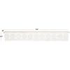 imageDeco 79 Wooden Floral Room Wall Shelf Floating Shelf with Brown Distressing Display Shelf 60quot x 8quot x 9quot WhiteWhite