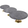 imageThe Novogratz Aluminum Cake Stand with Gold Base Set of 3 15quot 12quot 9quotW BlackBlack