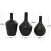 imageThe Novogratz Glass Decorative Vase Centerpiece Vase Flower Vase for Home Decoration 12quot x 12quot x 13quot BlackBlack