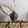 imageThe Novogratz Glass Decorative Vase Centerpiece Vase Flower Vase for Home Decoration 12quot x 12quot x 13quot BlackBlack
