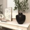 imageThe Novogratz Glass Decorative Vase Centerpiece Vase Flower Vase for Home Decoration 12quot x 12quot x 13quot BlackBlack