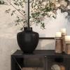 imageThe Novogratz Glass Decorative Vase Centerpiece Vase Flower Vase for Home Decoration 12quot x 12quot x 13quot BlackBlack