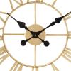 imageThe Novogratz Seagrass Round Wall Clock with Weaving Design 31quot x 2quot x 31quot Gold