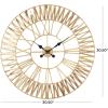 imageThe Novogratz Seagrass Round Wall Clock with Weaving Design 31quot x 2quot x 31quot Gold