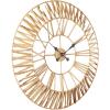 imageThe Novogratz Seagrass Round Wall Clock with Weaving Design 31quot x 2quot x 31quot Gold