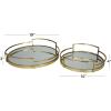 imageThe Novogratz Stainless Steel Metal Mirrored Tray Set of 2 19quot 14quotW SilverGold