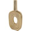 imageDeco 79 Aluminum Metal Geometric Decorative Vase Circular Centerpiece Vase with Linear Etchings Flower Vase for Home Decoration 7quot x 2quot x 16quot Gold
