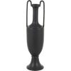 imageDeco 79 Ceramic Decorative Vase Fluted Urn Shaped Centerpiece Vase with Arch Handles Flower Vase for Home Decoration 6quot x 6quot x 20quot BlackBlack