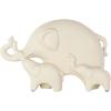 imageDeco 79 Ceramic Elephant Decorative Sculpture Family Home Decor Statue with Raised Trunks Accent Figurine 14quot x 4quot x 9quot Cream
