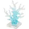 imageDeco 79 Glass Coral Decorative Sculpture Ombre Home Decor Statue with Clear Square Base Accent Figurine 8quot x 4quot x 9quot Blue