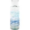 imageDeco 79 Glass Handmade Decorative Vase Blown Centerpiece Vases Set of 2 Flower Vases for Home Decoration 7quot W 10quot H BlueBlue