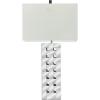 imageDeco 79 Glass Room Table Lamp Geometric Open Frame Accent Lamp set of 2 Lamp 10quot x 16quot x 29quot Silver