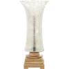 imageDeco 79 Glass Room Uplight Decorative Lamps with Gold Base set of 2 Table Lamps 8quot x 8quot x 18quot Silver