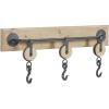 imageDeco 79 Industrial Wood Solid Wall Hook 24quot x 4quot x 10quot Brown