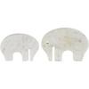 imageDeco 79 Marble Safari Animals Decorative Sculpture Small Abstract Rounded Home Decor Statues Set of 3 Accent Figurines 6quot 4quot 6quot H Multi ColoredWhite