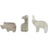 imageDeco 79 Marble Safari Animals Decorative Sculpture Small Abstract Rounded Home Decor Statues Set of 3 Accent Figurines 6quot 4quot 6quot H Multi ColoredMulti Colored