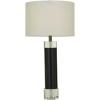 imageDeco 79 Marble Thick Stand Table Lamp with Drum Shade 15quot x 15quot x 26quot WhiteBlack