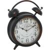 imageDeco 79 Metal Clock with Bell Style Top 10quot x 4quot x 13quot BlackBlack
