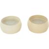 imageDeco 79 Metal Decorative Candle Apple CinnamonCreamy Vanilla Swirl Scented Textured 9oz 2 Wick Aromatherapy Candle with White Wax Set of 2 Wax Aromatherapy Candle 4quot W 2quot H Multi ColoredBeige