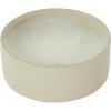 imageDeco 79 Metal Decorative Candle Tangerine Splash Scented Textured 22oz 3 Wick Aromatherapy Candle with White Wax Wax Aromatherapy Candle 6quot x 6quot x 3quot BeigeBeige