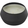 imageDeco 79 Metal Decorative Candle Tangerine Splash Scented Textured 30oz 3 Wick Aromatherapy Candle with White Wax Wax Aromatherapy Candle 4quot x 4quot x 2quot CreamBlack