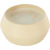 imageDeco 79 Metal Decorative Candle Tangerine Splash Scented Textured 30oz 3 Wick Aromatherapy Candle with White Wax Wax Aromatherapy Candle 4quot x 4quot x 2quot CreamBeige
