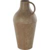 imageDeco 79 Metal Decorative Vase Antique Inspired Centerpiece Vase with Handle Flower Vase for Home Decoration 8quot x 8quot x 16quot Brown