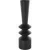 imageDeco 79 Metal Decorative Vase Art Deco Fluted Centerpiece Vase Flower Vase for Home Decoration 8quot x 8quot x 24quot BlackBlack