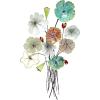 imageDeco 79 Metal Floral Home Wall Decor Bouquet Wall Sculpture with Mesh and Wire Details Wall Art 18quot x 5quot x 37quot Multi Colored