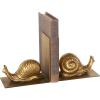 imageDeco 79 Metal Snail Decorative Bookends Crawling Non Skid Bookends Set of 2 Office Bookends6 W 6quot H Gold