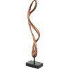 imageDeco 79 Polystone Abstract Decorative Sculpture Abstract Home Decor Statue with Rectangle Black Base Accent Figurine 6quot x 4quot x 28quot BronzeBronze