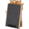 imageDeco 79 Polystone Cow Decorative Sign Chalkboard with Brown Tree Trunk Frame 7quot x 4quot x 11quot Black7W x 99H