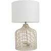 imageDeco 79 Rattan Handmade Room Table Lamp Woven Accent Lamp with Drum Shade Lamp 15quot x 15quot x 25quot BeigeBeige