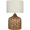 imageDeco 79 Rattan Handmade Room Table Lamp Woven Accent Lamp with Drum Shade Lamp 15quot x 15quot x 25quot BeigeBrown