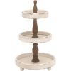 imageDeco 79 Wood 3 Tiered Tiered Server 15quot x 15quot x 24quot WhiteWhite