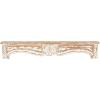 imageDeco 79 Wooden Floral Room Wall Shelf Floating Shelf with Brown Distressing Display Shelf 60quot x 8quot x 9quot WhiteLight Brown