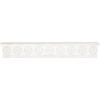 imageDeco 79 Wooden Floral Room Wall Shelf Floating Shelf with Brown Distressing Display Shelf 60quot x 8quot x 9quot WhiteWhite