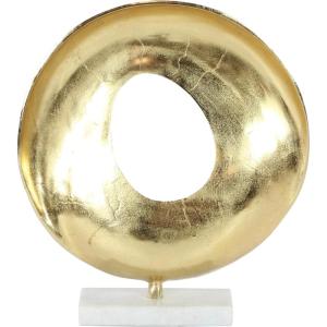 imageDeco 79 Aluminum Metal Geometric Decorative Sculpture Home Decor Statue with Marble Base Accent Figurine 15quot x 4quot x 17quot GoldCONVENIENTLY SIZED