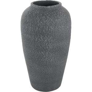 imageDeco 79 Ceramic Decorative Vase Textured Whitewashed Centerpiece Vase Flower Vase for Home Decoration 10quot x 10quot x 24quot Black9 x 9 x 15
