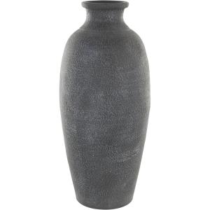 imageDeco 79 Ceramic Decorative Vase Textured Whitewashed Centerpiece Vase Flower Vase for Home Decoration 10quot x 10quot x 24quot BlackCONVENIENTLY SIZED