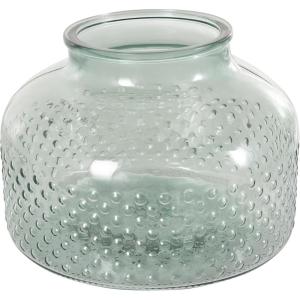 imageDeco 79 Glass Decorative Vase Wide Spotted Centerpiece Vase Flower Vase for Home Decoration 12quot x 12quot x 9quot Green